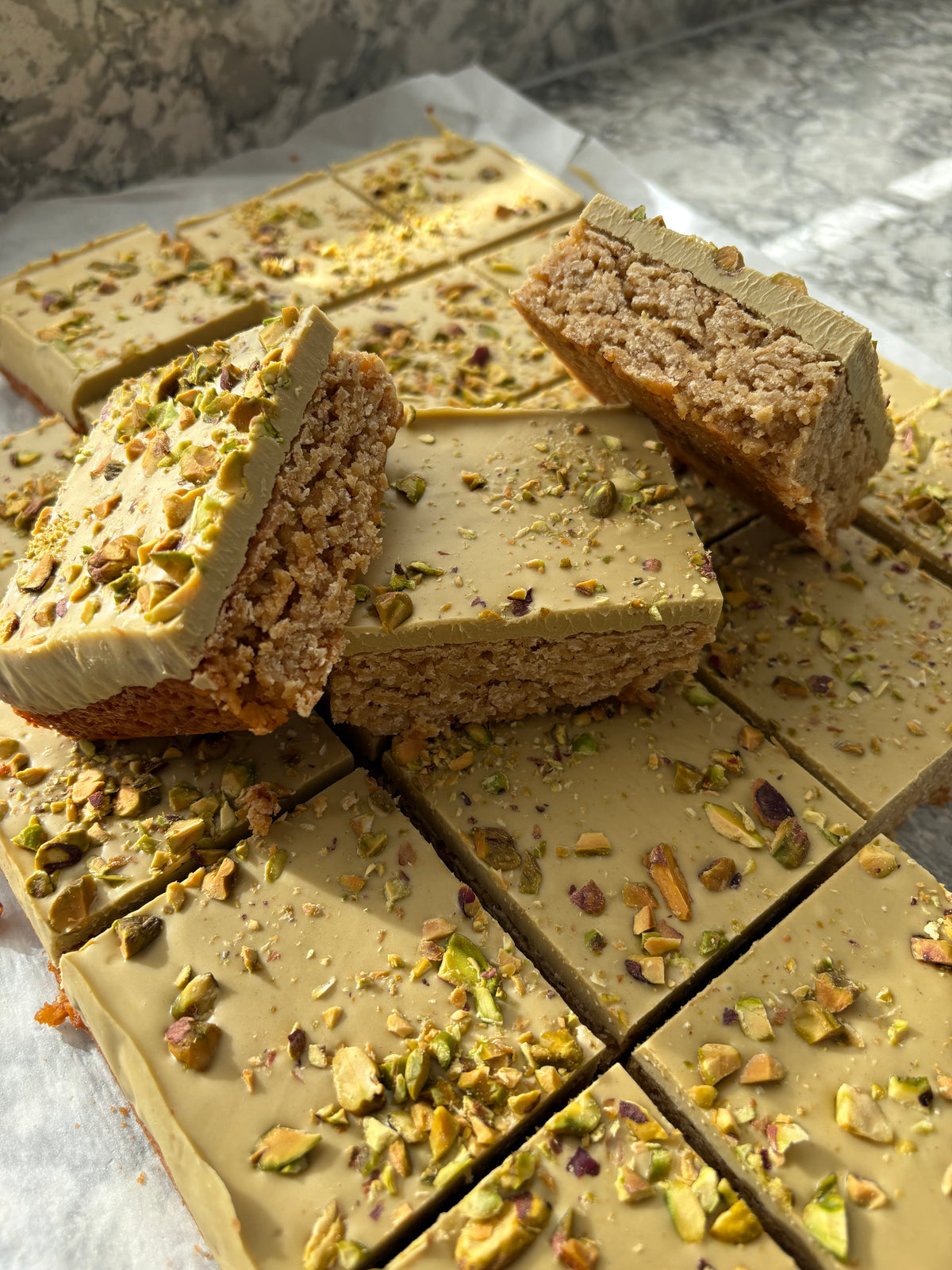 Pistachio flapjack