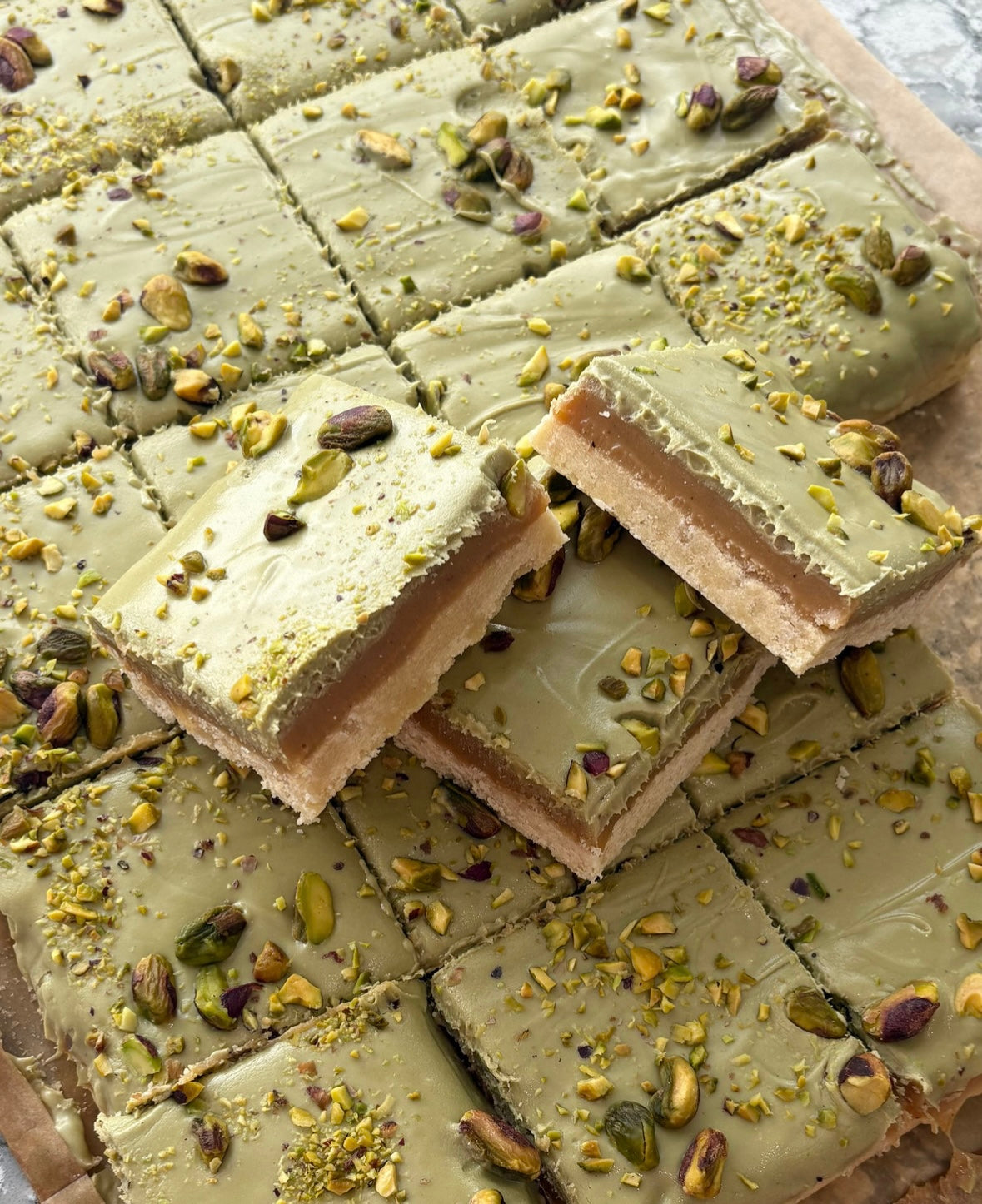 Pistachio millionaires shortbread recipe