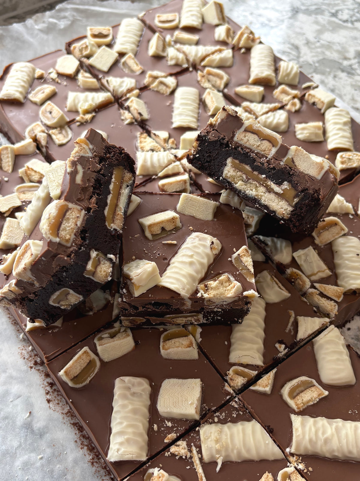 White Twix brownie by Lilly White Cakes