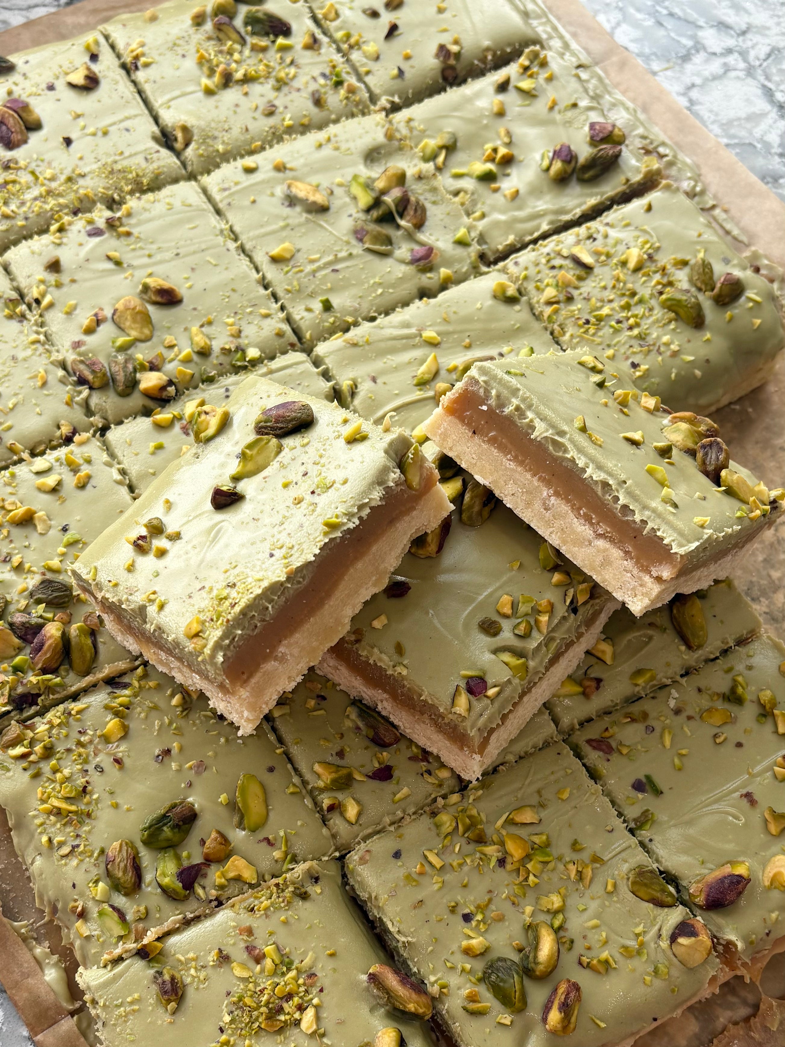Pistachio Millionaires by Lilly White Cakes