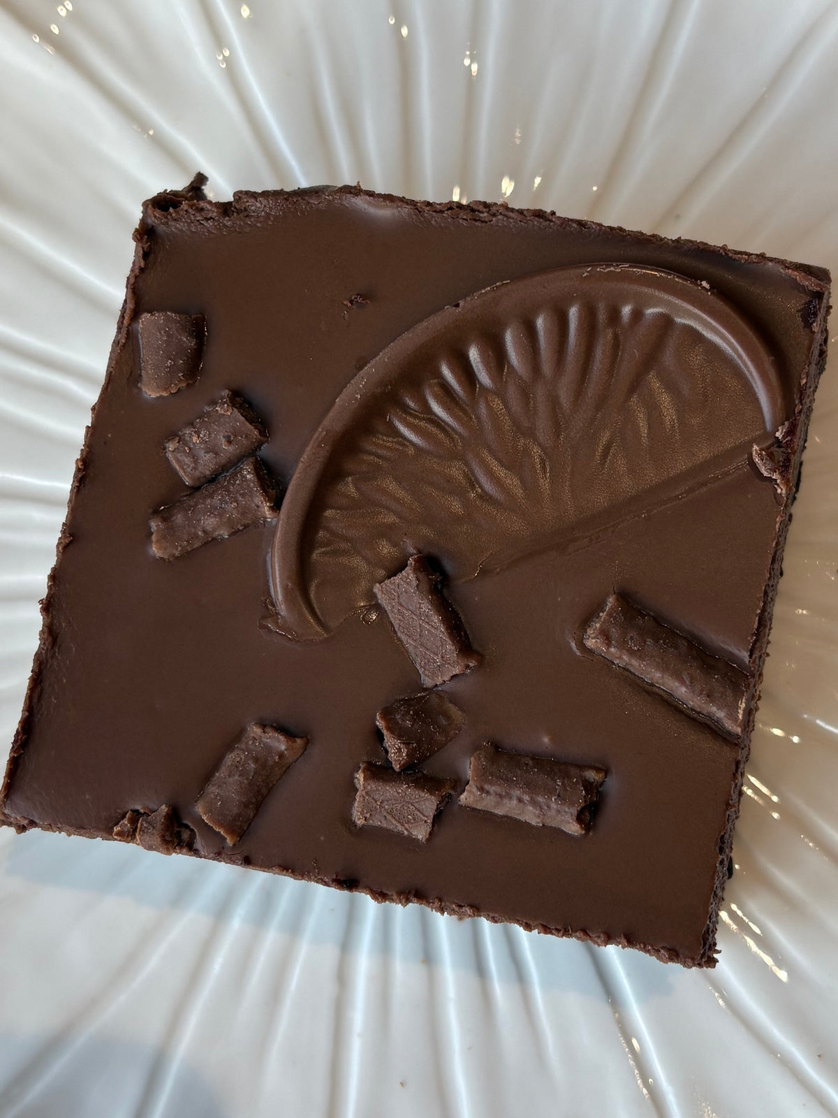 Chocolate orange brownie by Lilly White Cakes