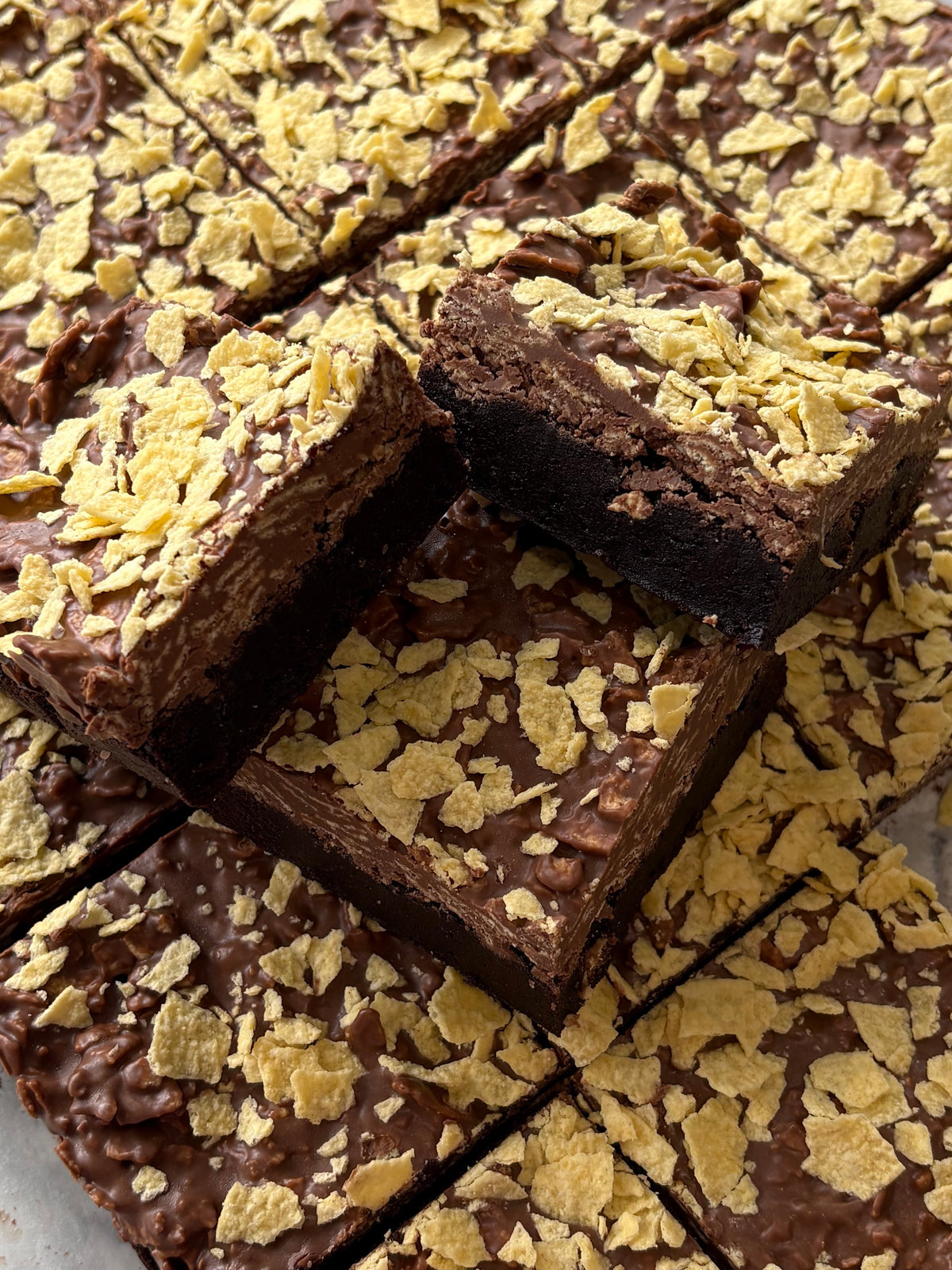 Salted Pringle brownie by Lilly White Cakes