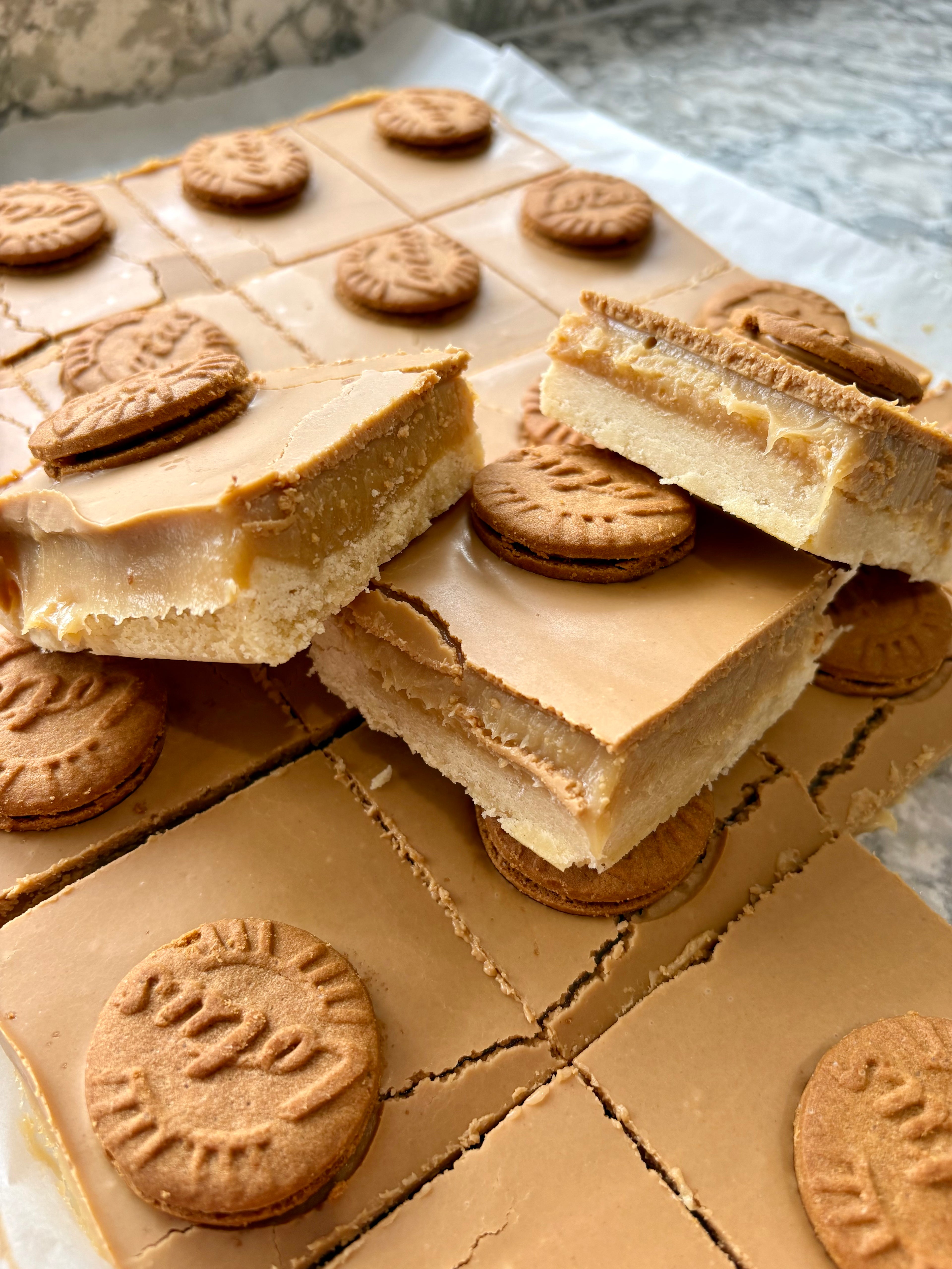 Biscoff millionaires by Lilly White Cakes