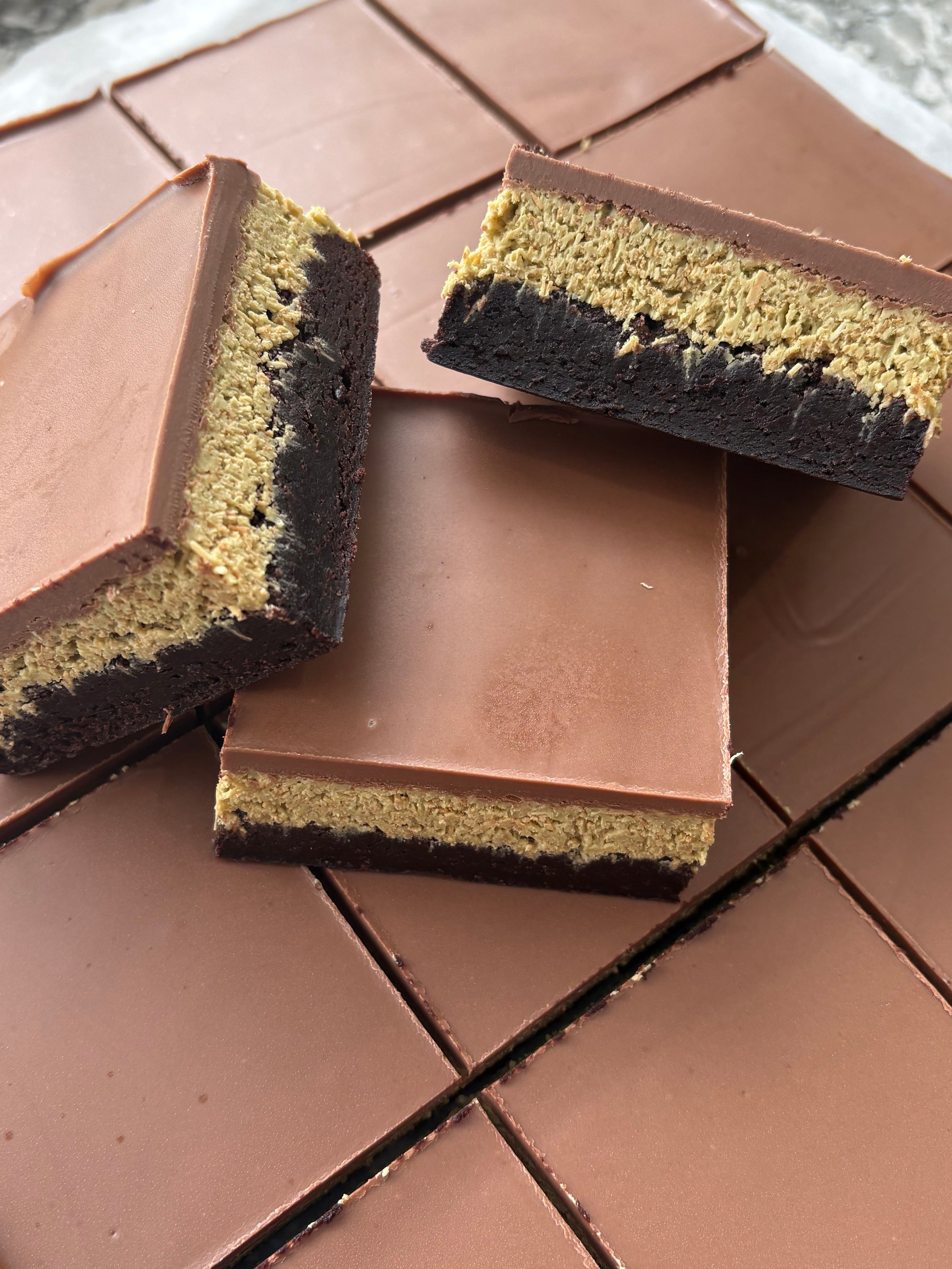 Pistachio Kunafa Brownie by Lilly White Cakes